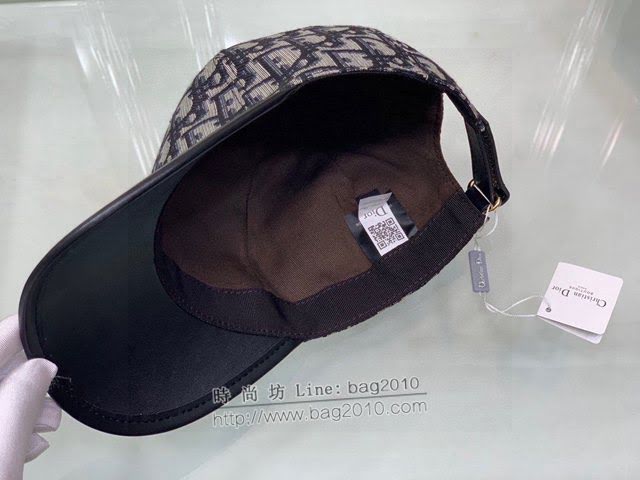 Dior新品女士帽子 迪奧老花拼皮棒球帽鴨舌帽  mm1372